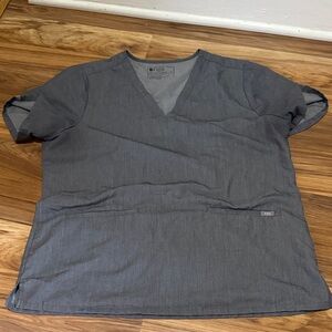 Figs Women's Gray V-Neck Top